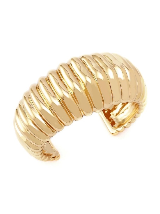 Robert Lee Morris Jewelry - Robert Lee Morris Soho Gold Ribbed Tube
Cuff Bracelet